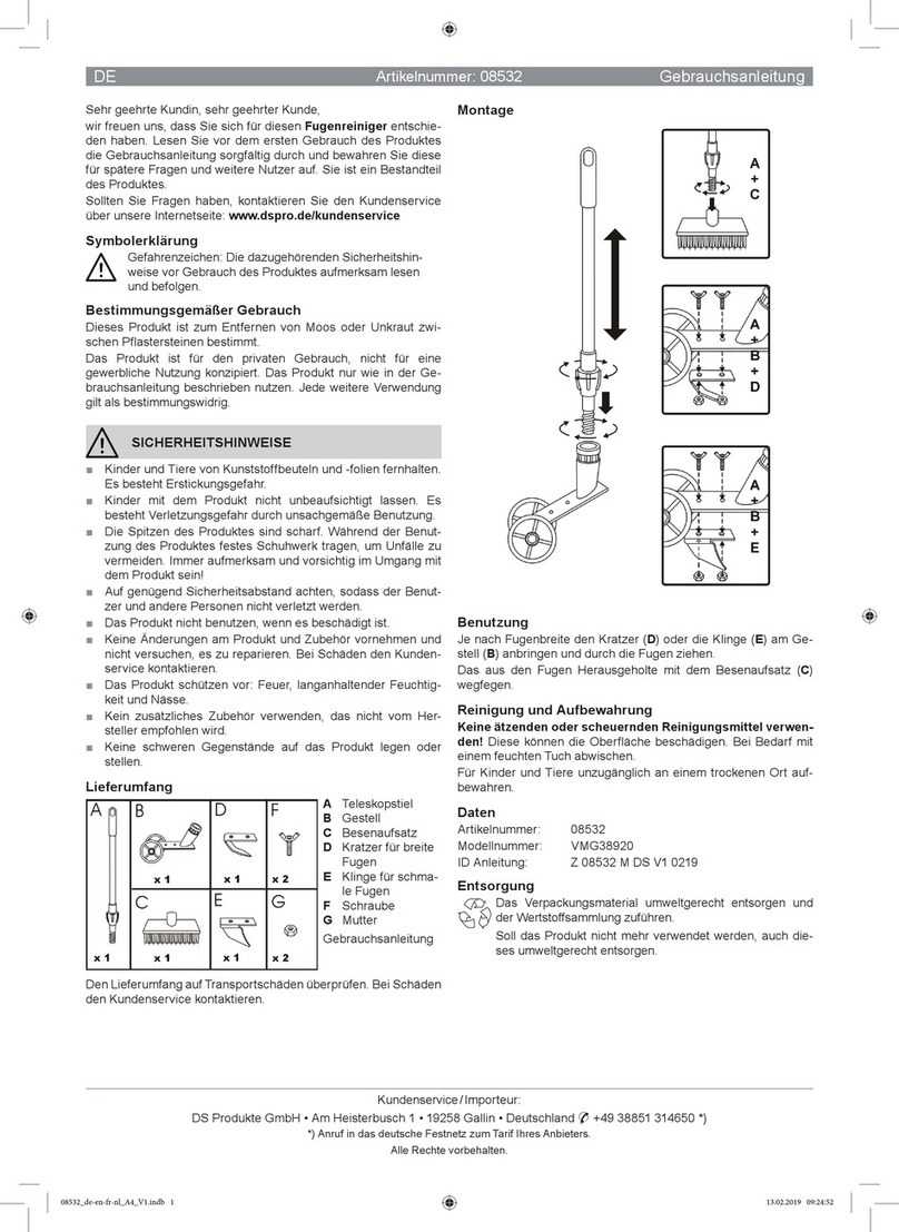 DS Produkte VMG38920 User manual DS Produkte VMG38920 User manual