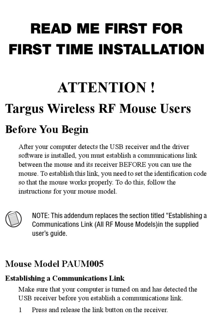 Targus PAUM005 quick guide