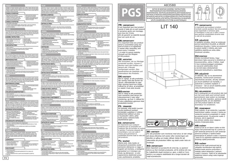 PGS LIT 140 Assembly instructions