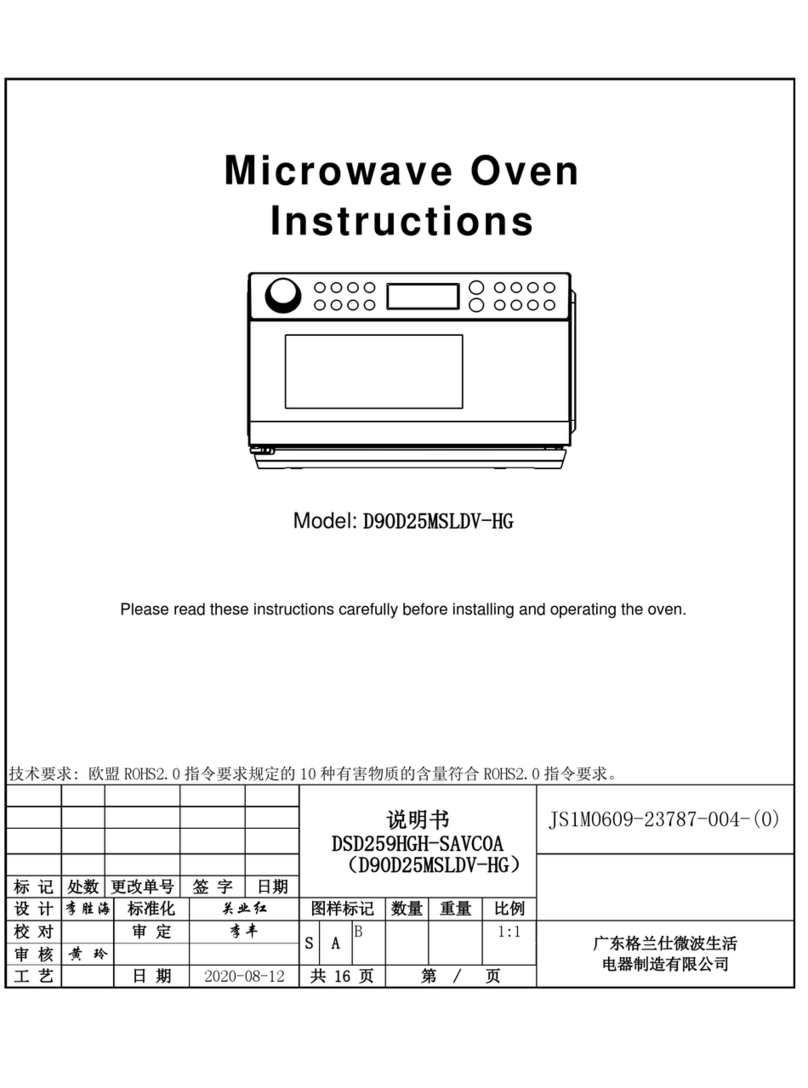 Galanz D90D25MSLDV-HG instructions