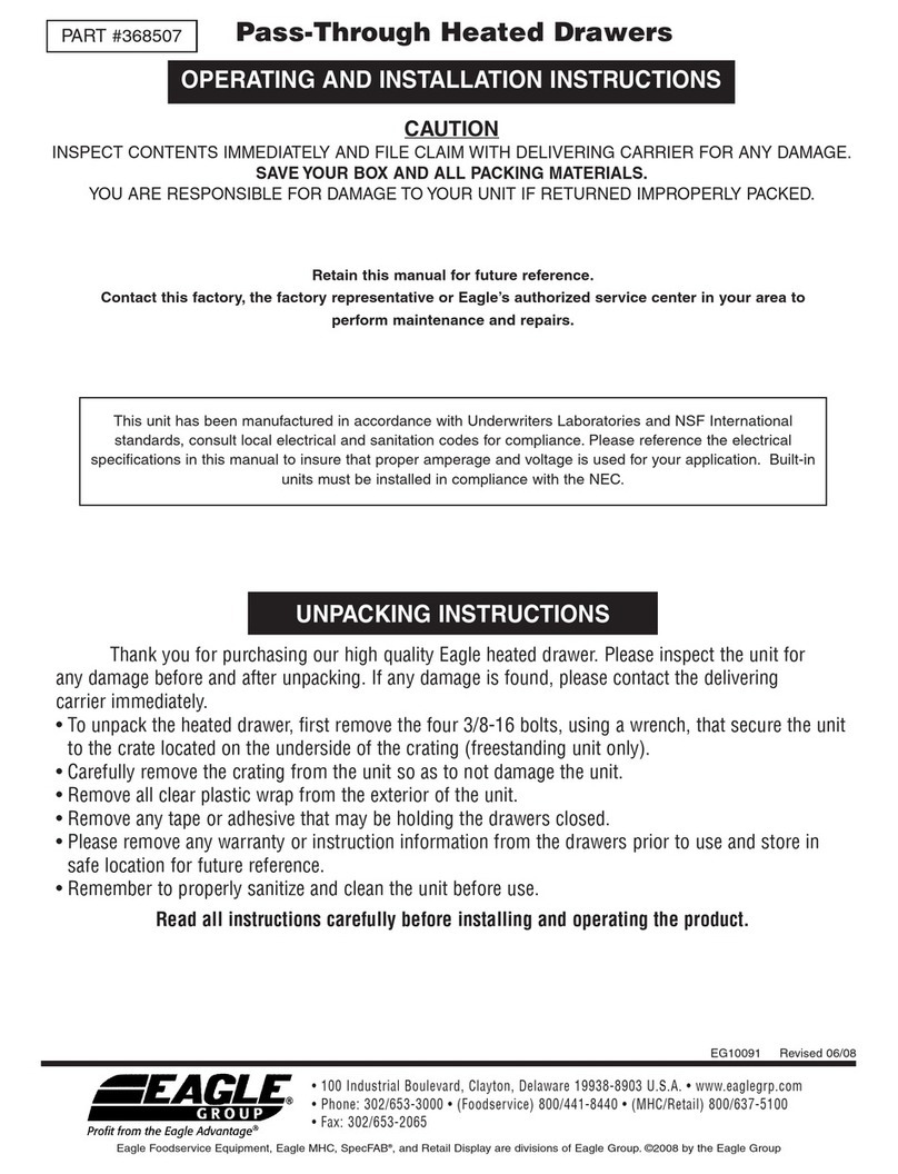 Eagle DWP-1R-120 Operating and installation instructions