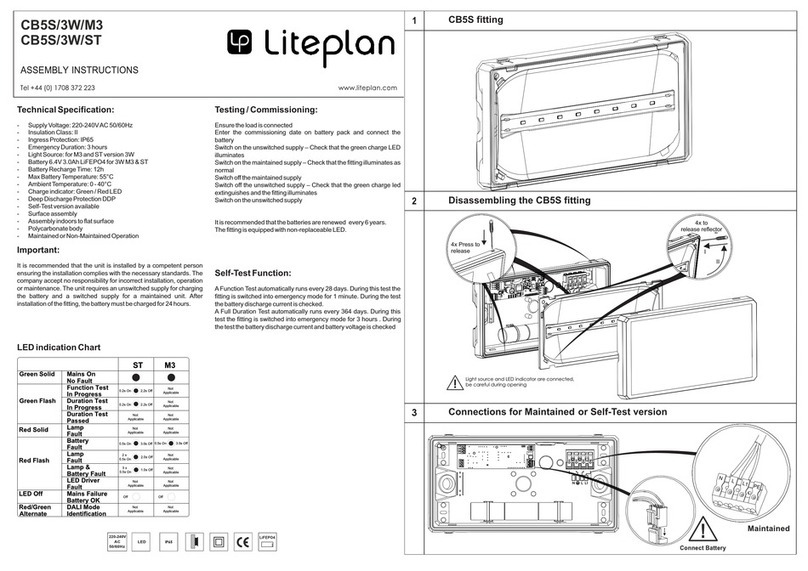 Liteplan CB5S/3W/M3 Assembly instructions