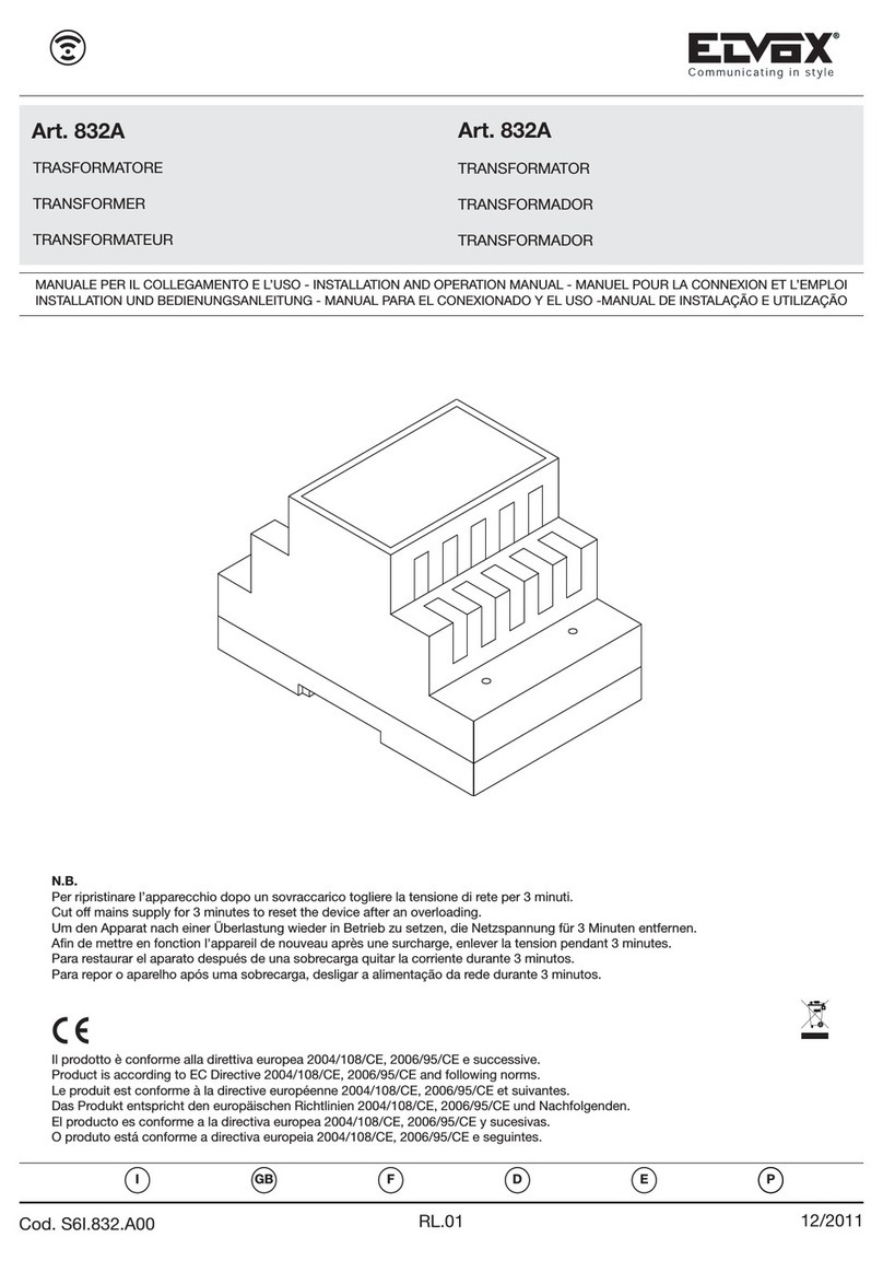 Elvox 832A Installation and operation manual