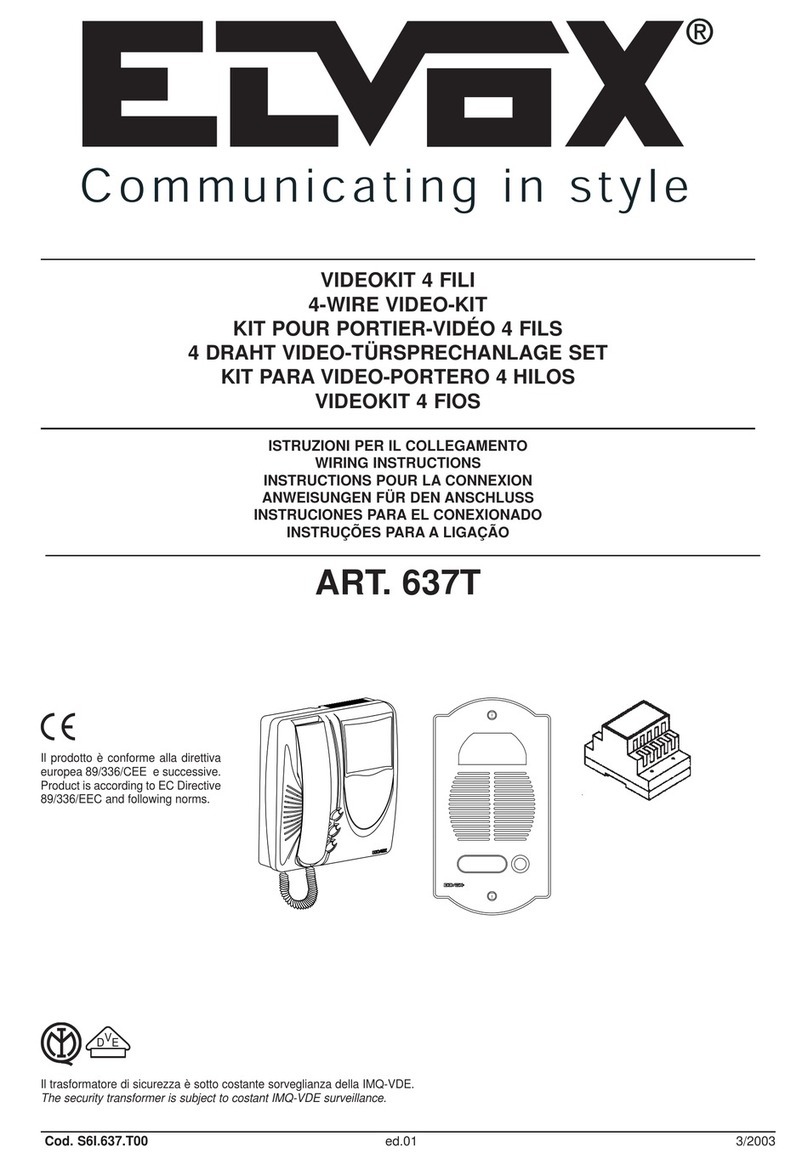 Elvox 637T User manual