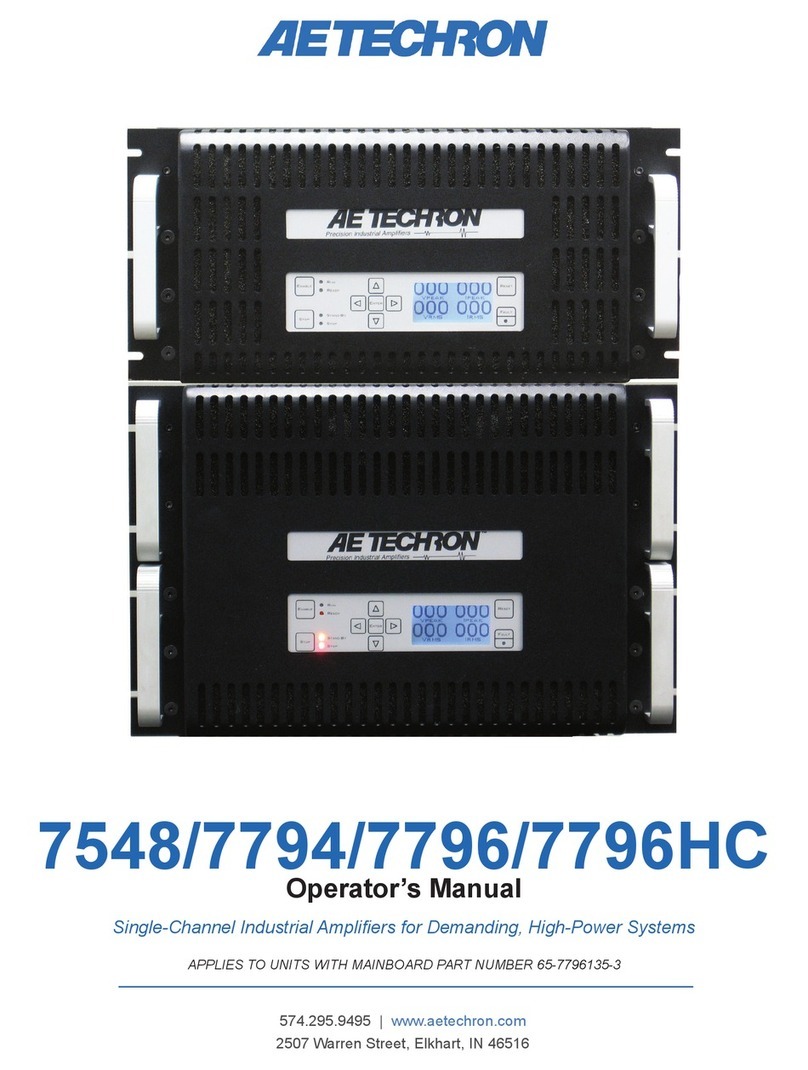 Aetechron 7548 User manual