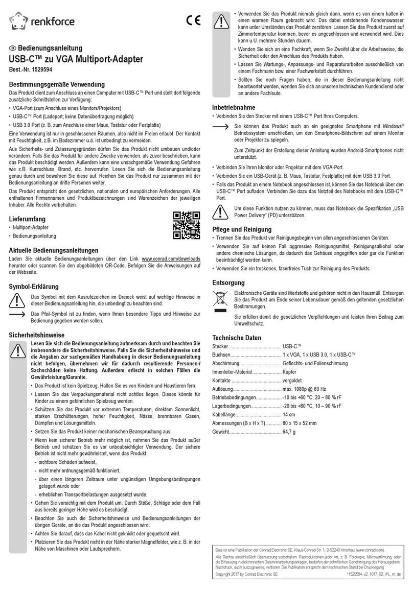 Renkforce 1529594 User manual