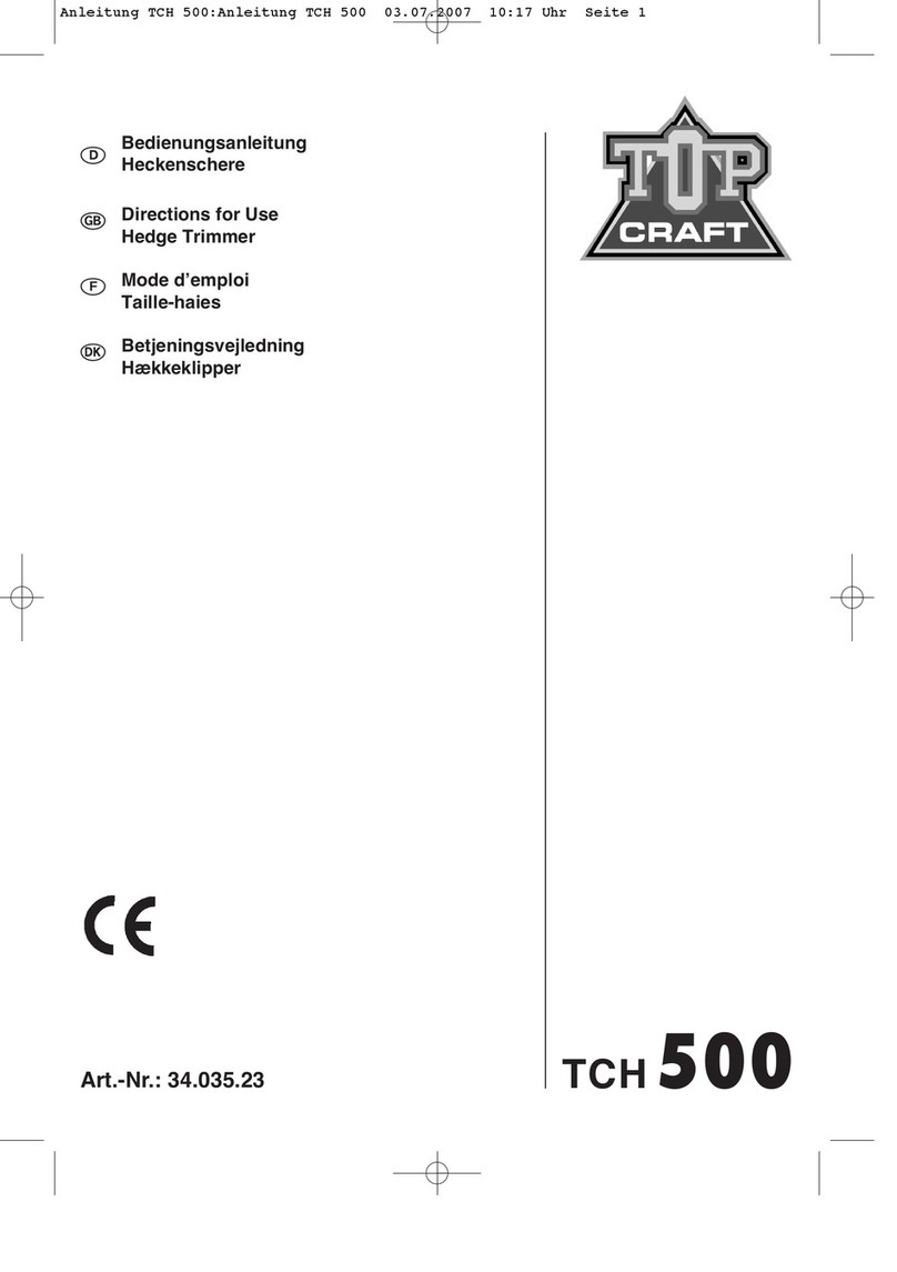 Top Craft TCH 500 Directions for use