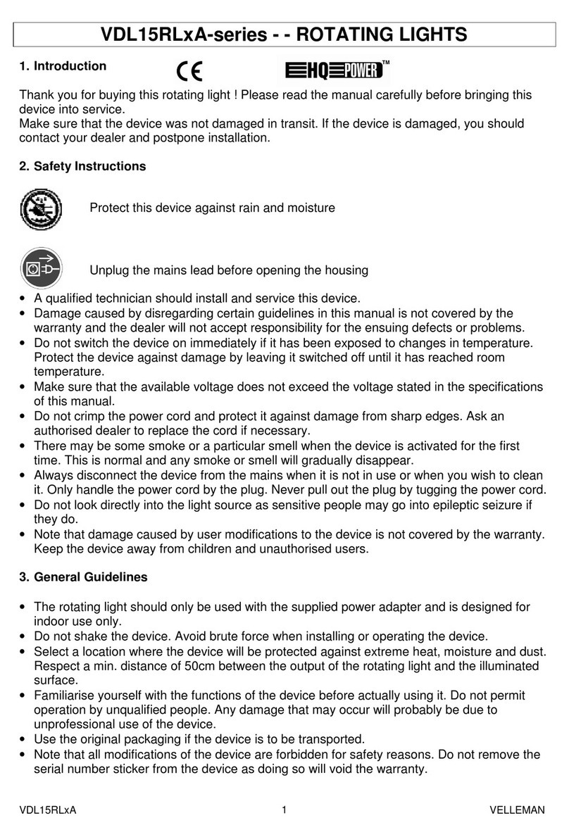 HQ Power VDL15RL A Series User manual