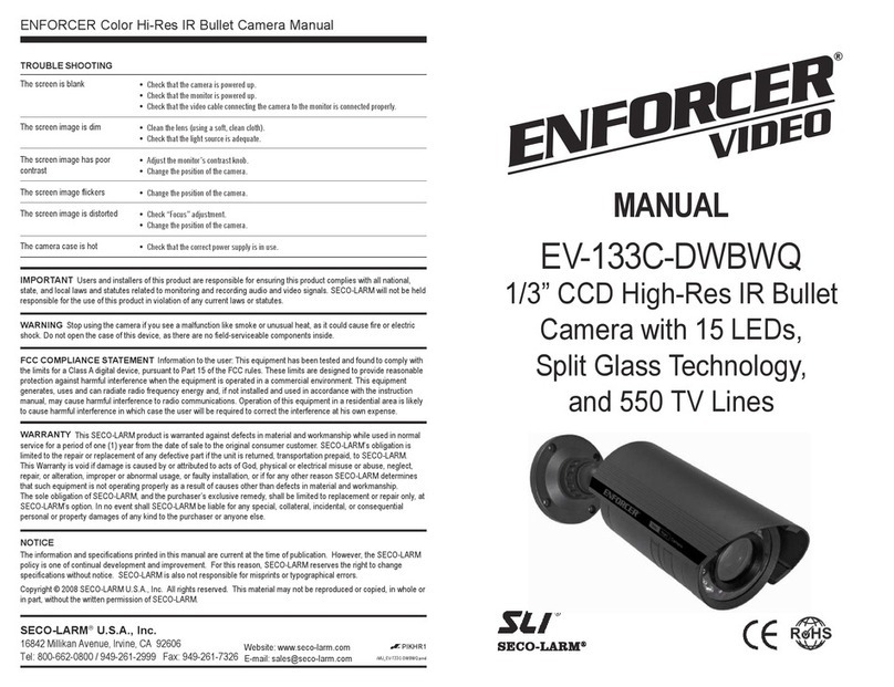 SECO-LARM SLI ENFORCER VIDEO EV-133C-DWBWQ User manual SECO-LARM SLI ENFORCER VIDEO EV-133C-DWBWQ User manual