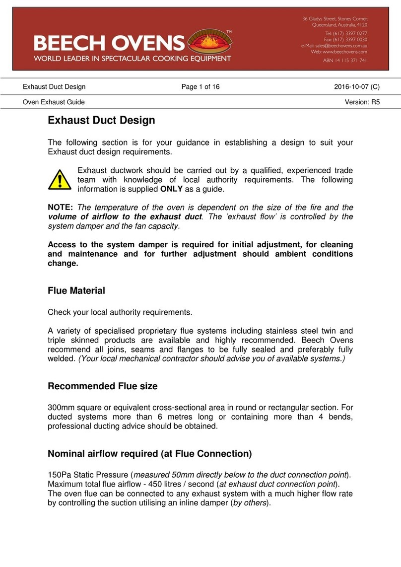 Beech ovens Exhaust Duct Design Guide