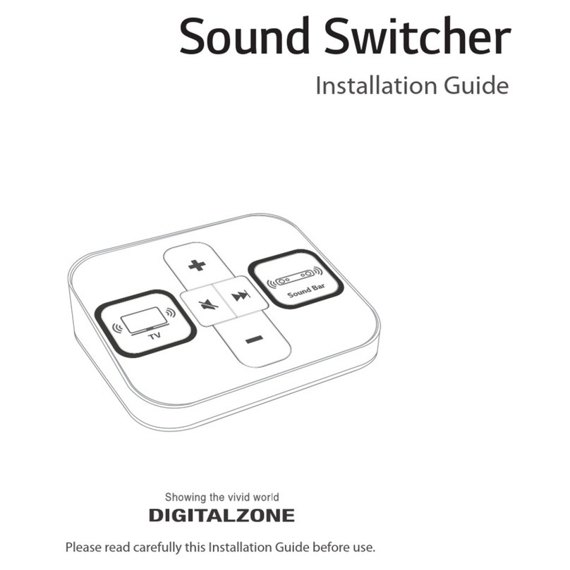 Digital Zone Sound Switcher User manual