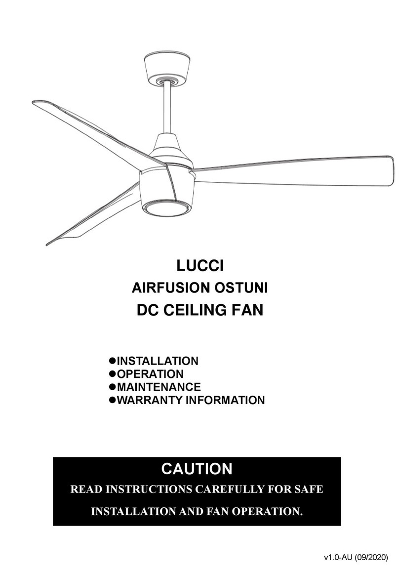 LUCCI Air AIRFUSION OSTUNI LD-MF-56 installation instructions