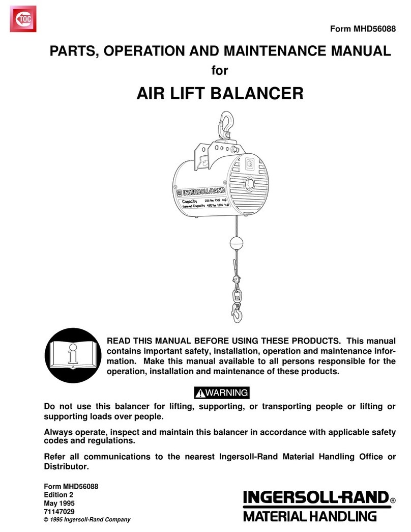 Ingersoll-Rand MAB Series Parts, operation and maintenance manual