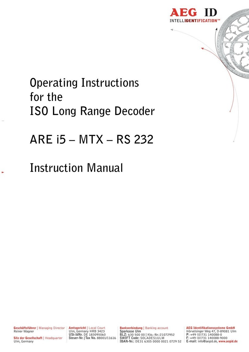 AEG ID ARE i5 instruction manual