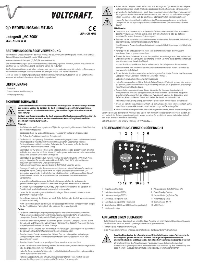 VOLTCRAFT VC-7000 User manual