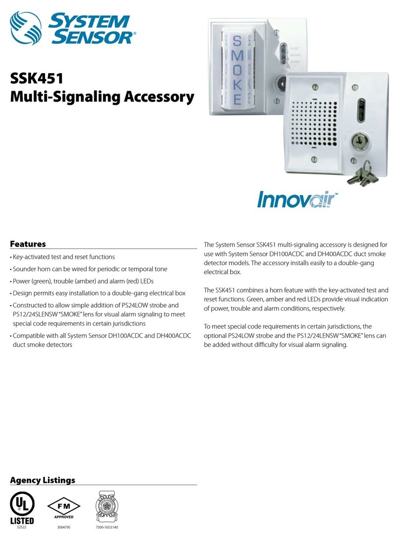 System Sensor Innovair SSK451 User manual
