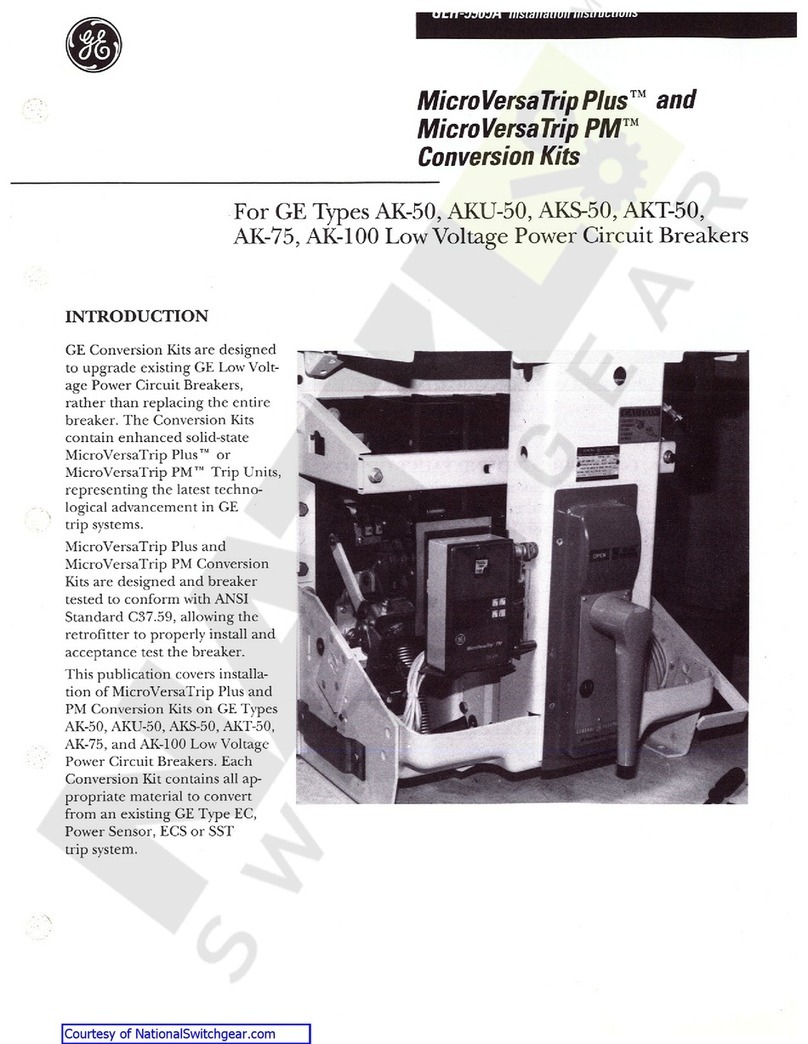 GE MicroVersaTripPlus AK-50 installation instructions