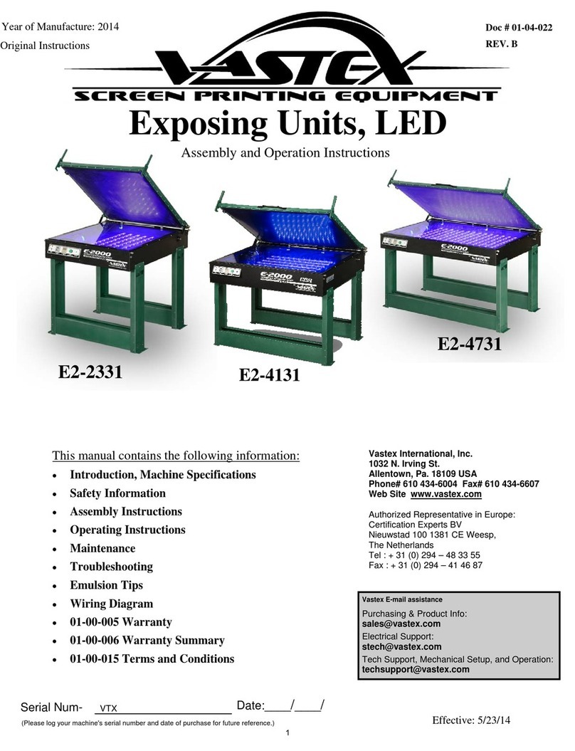 VASTEX E2-2331 Assembly and operation instructions VASTEX E2-2331 Assembly and operation instructions