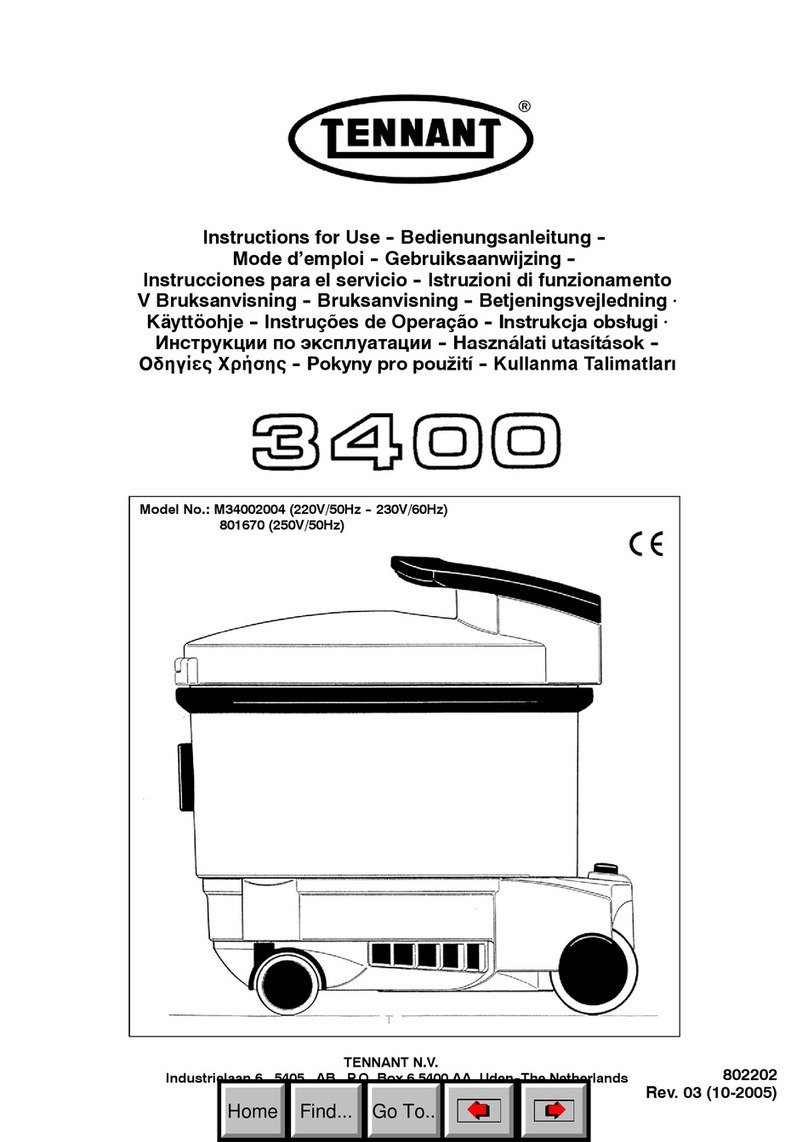 Tennant 3400 Instructions for use