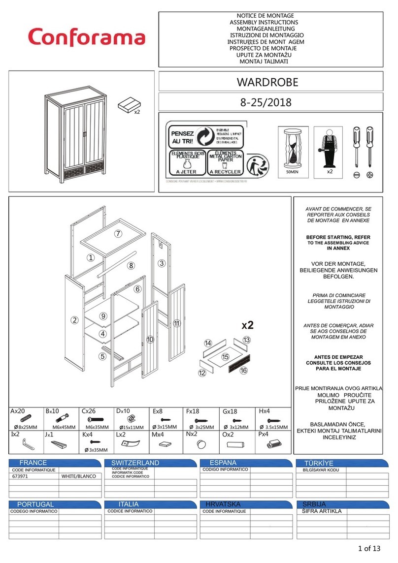CONFORAMA WARDROBE User manual
