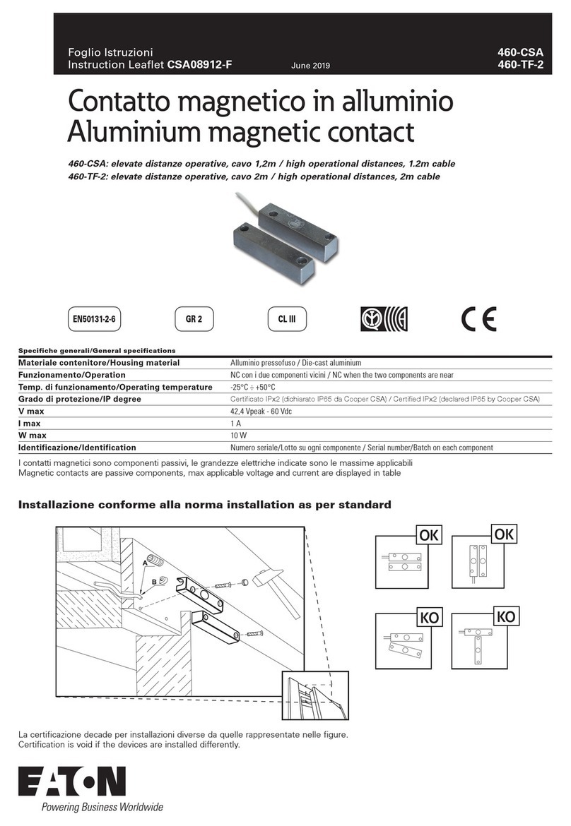 Eaton 460-CSA Instruction leaflet Eaton 460-CSA Instruction leaflet