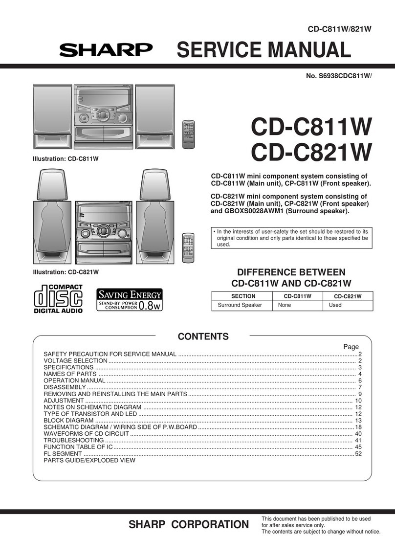 Sharp CD-C811W Service manual