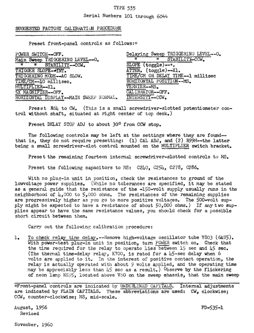 Tektronix 535 Manual