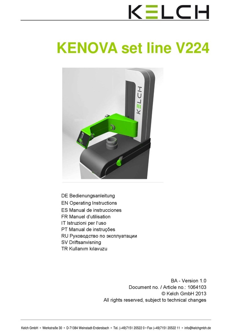 KELCH KENOVA set Line V224 operating instructions