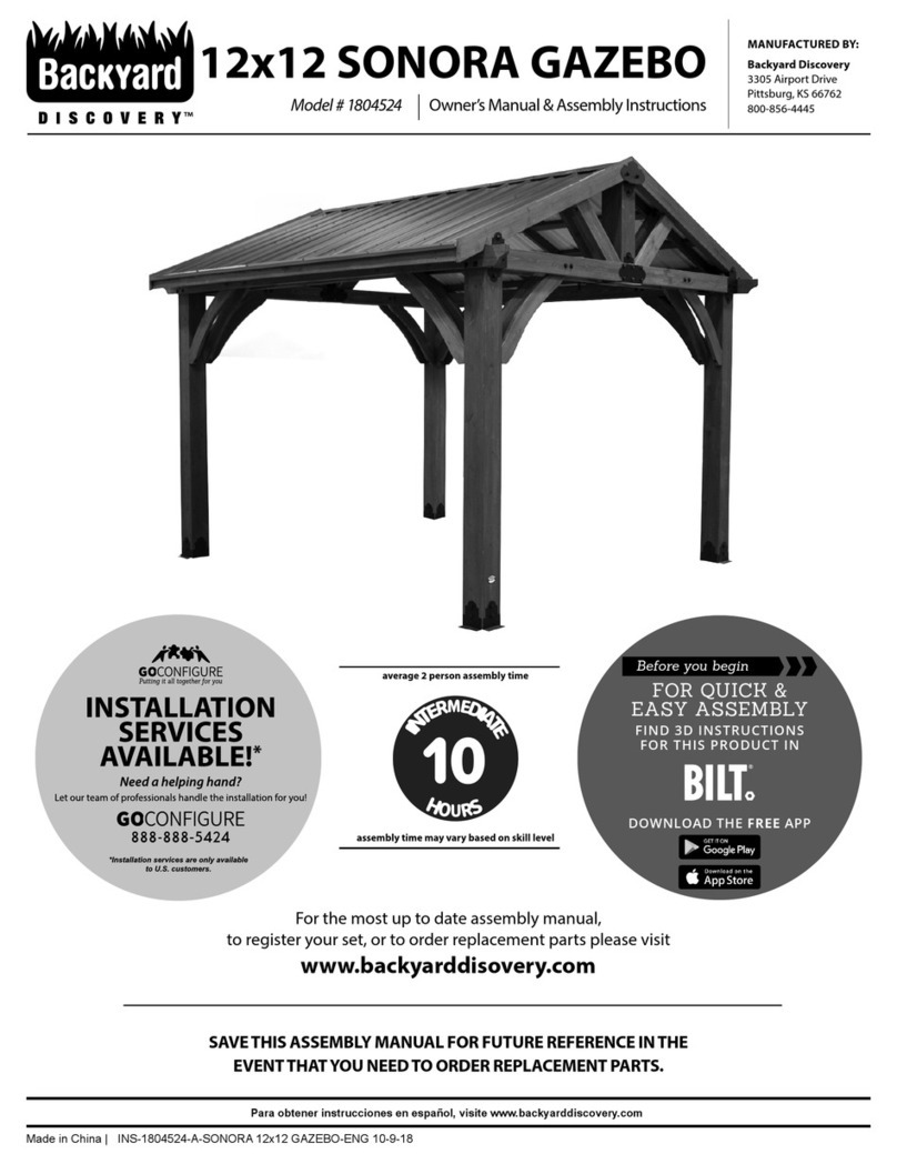 Backyard Discovery 1804524 Owner's manual & assembly instructions