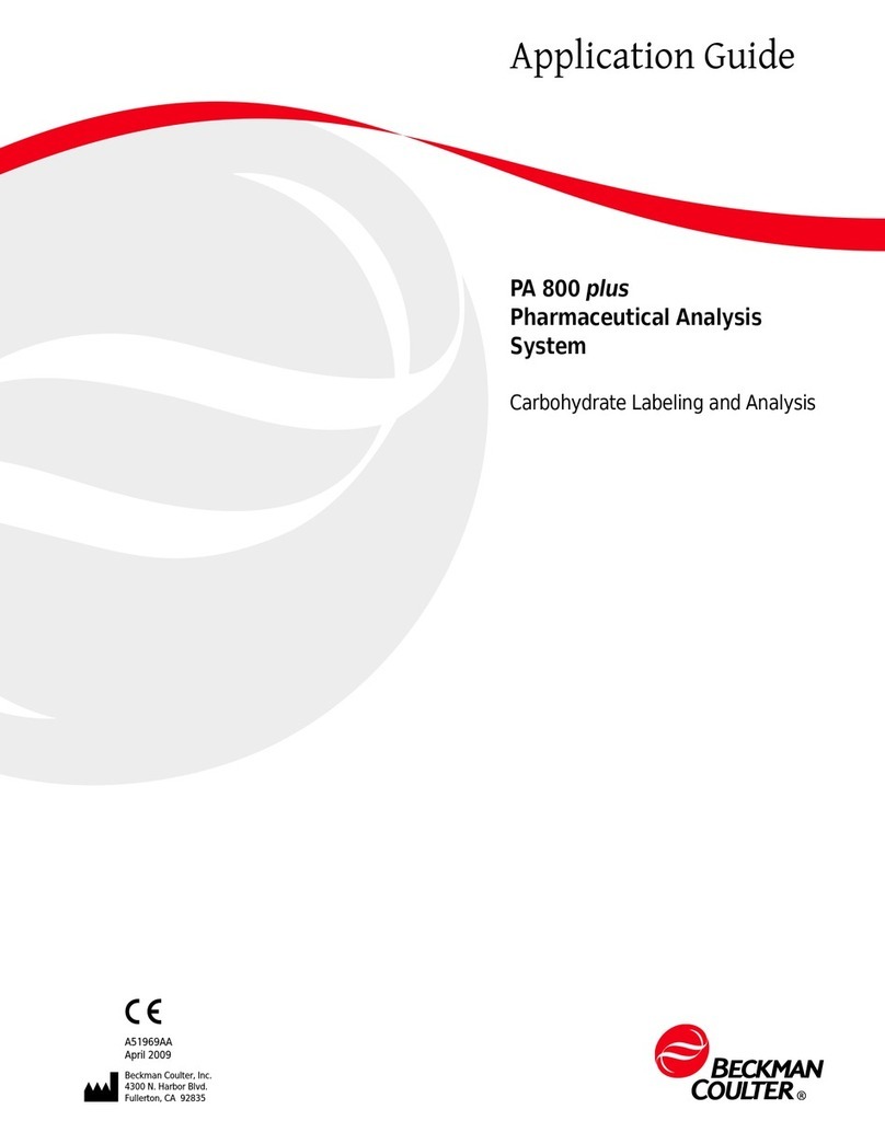 Beckman Coulter PA 800 plus Application guide Beckman Coulter PA 800 plus Application guide