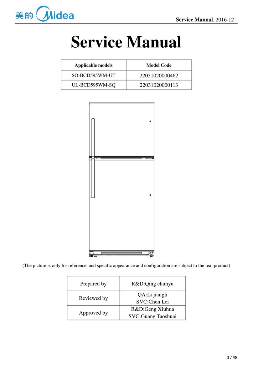 Midea SO-BCD595WM-UT User manual