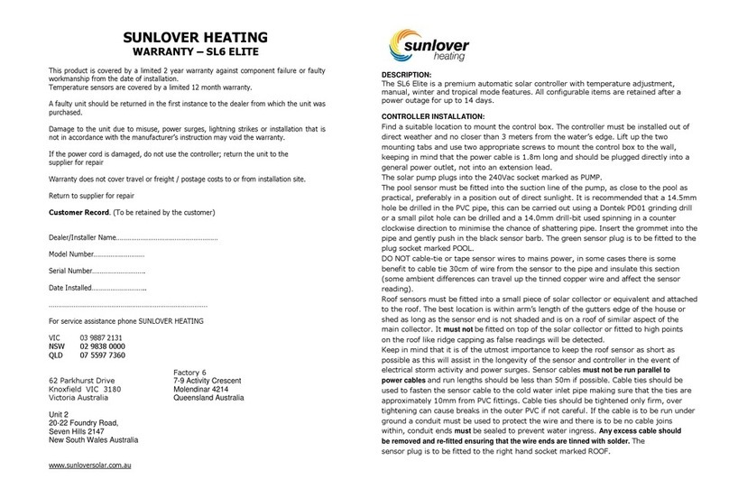 Sunlover SL6 ELITE quick start guide