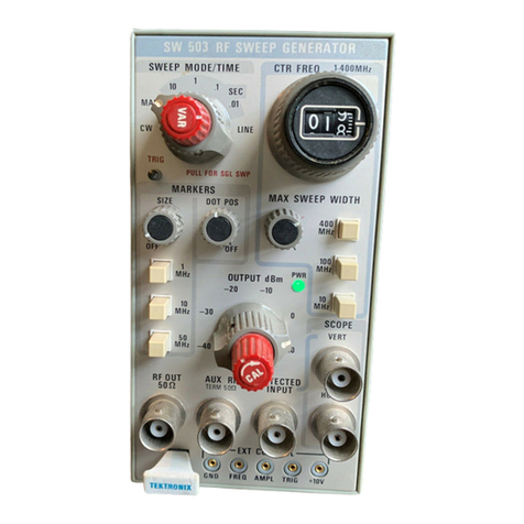 Tektronix SW503 User manual Tektronix SW503 User manual
