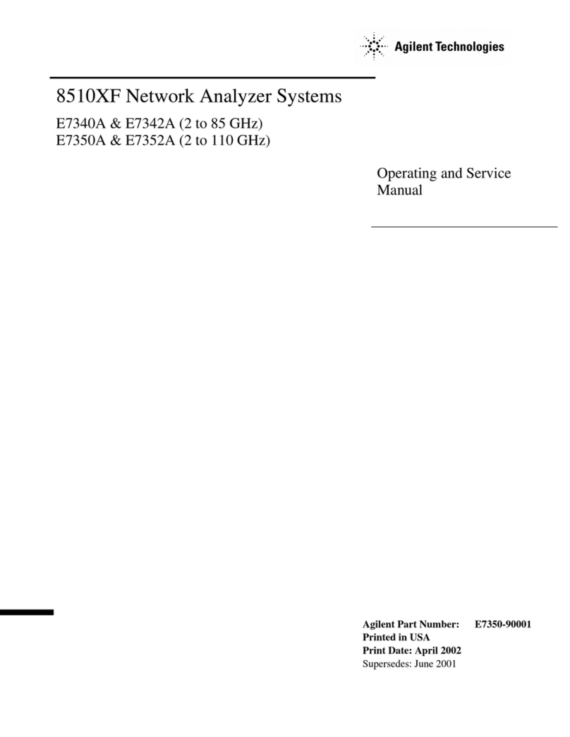 Agilent Technologies 8510XF Operating and service manual