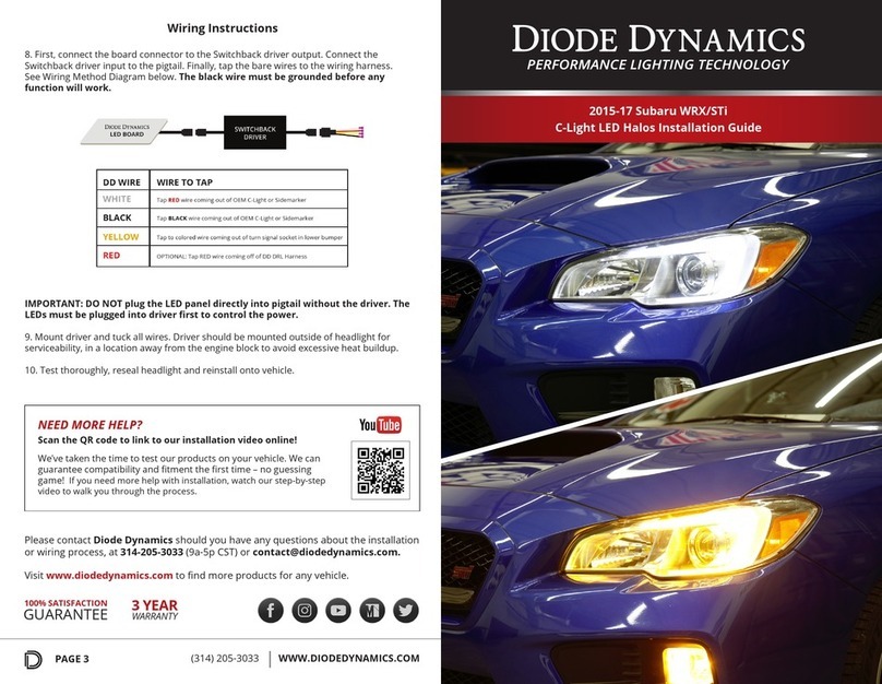 Diode Dynamics C-Light LED Halos User manual Diode Dynamics C-Light LED Halos User manual
