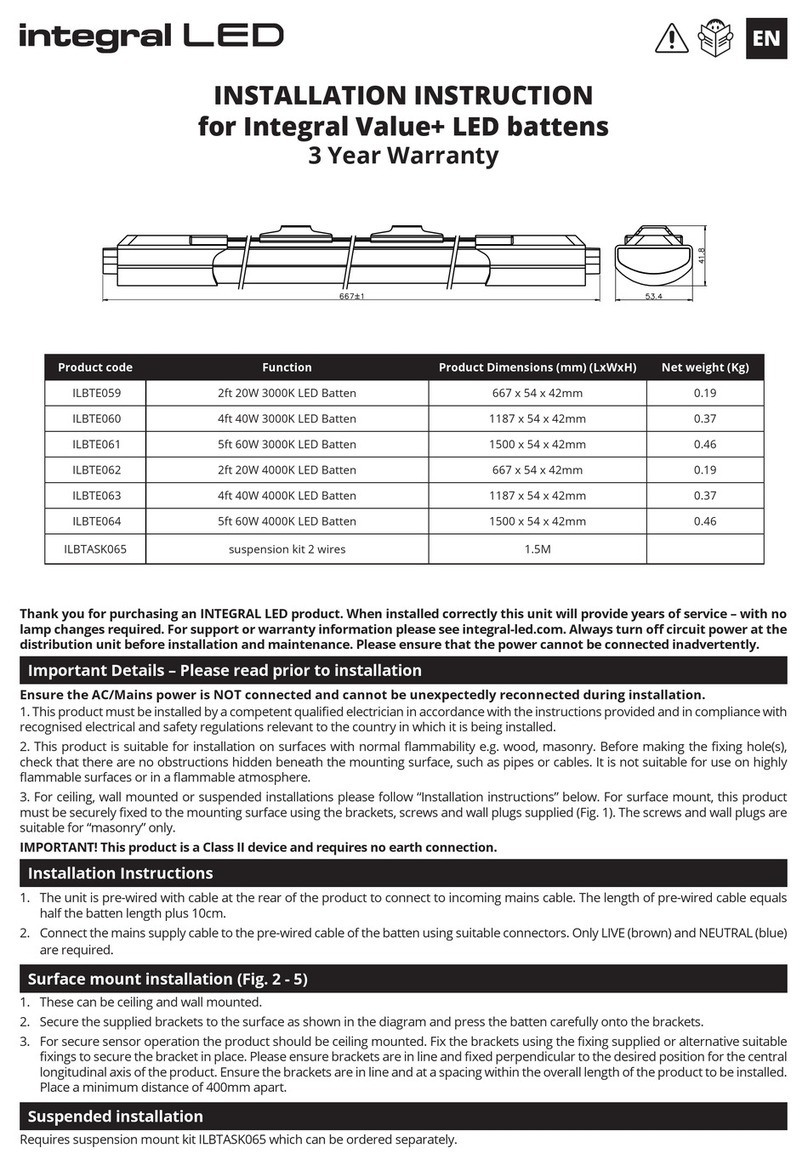 Integral LED ILBTE059 Installation instruction
