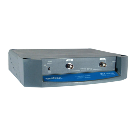 Metrix MTX 162UE TX 162UE User manual Metrix MTX 162UE TX 162UE User manual