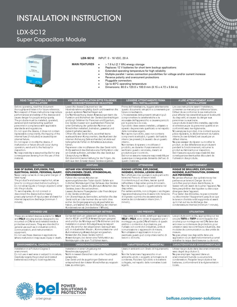 BEL LDX-SC12 Installation instruction