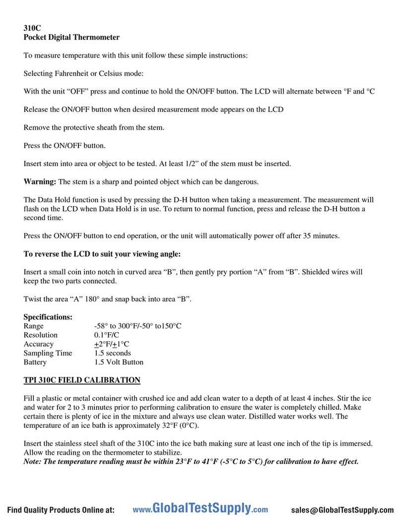 TPI 310C User manual