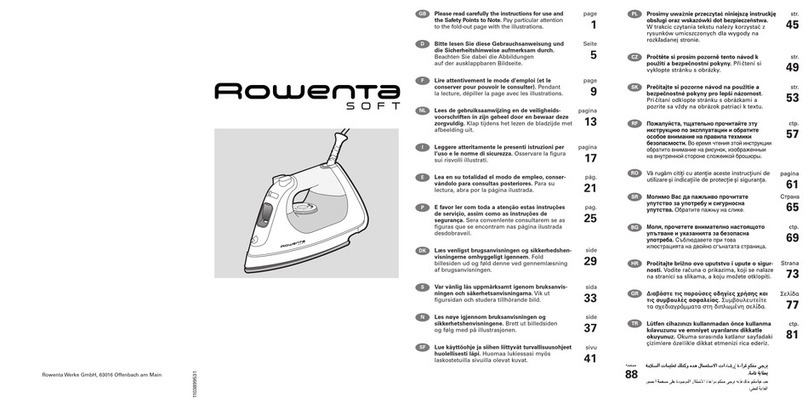 Rowenta SOFT DX2500D1 manual