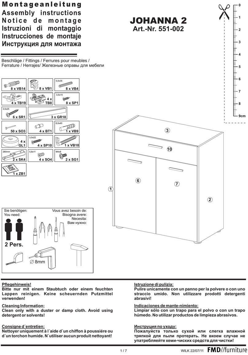 FMD Furniture JOHANNA 2 Assembly instructions FMD Furniture JOHANNA 2 Assembly instructions