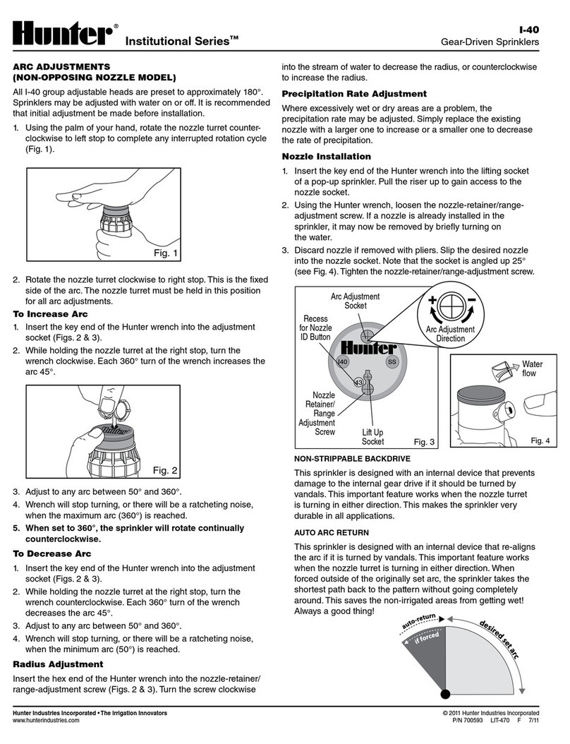 Hunter Institutional I-40 Series quick start guide