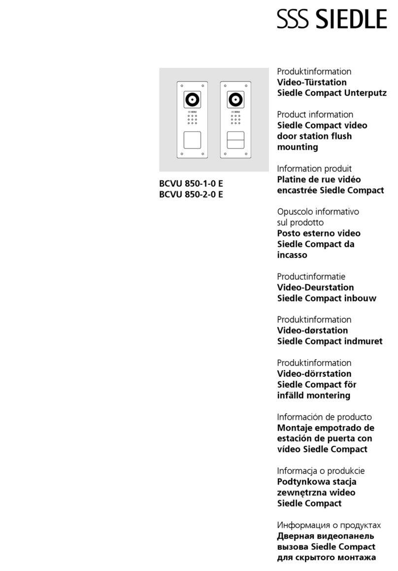 SSS Siedle BCVU 850-1-0 E User manual