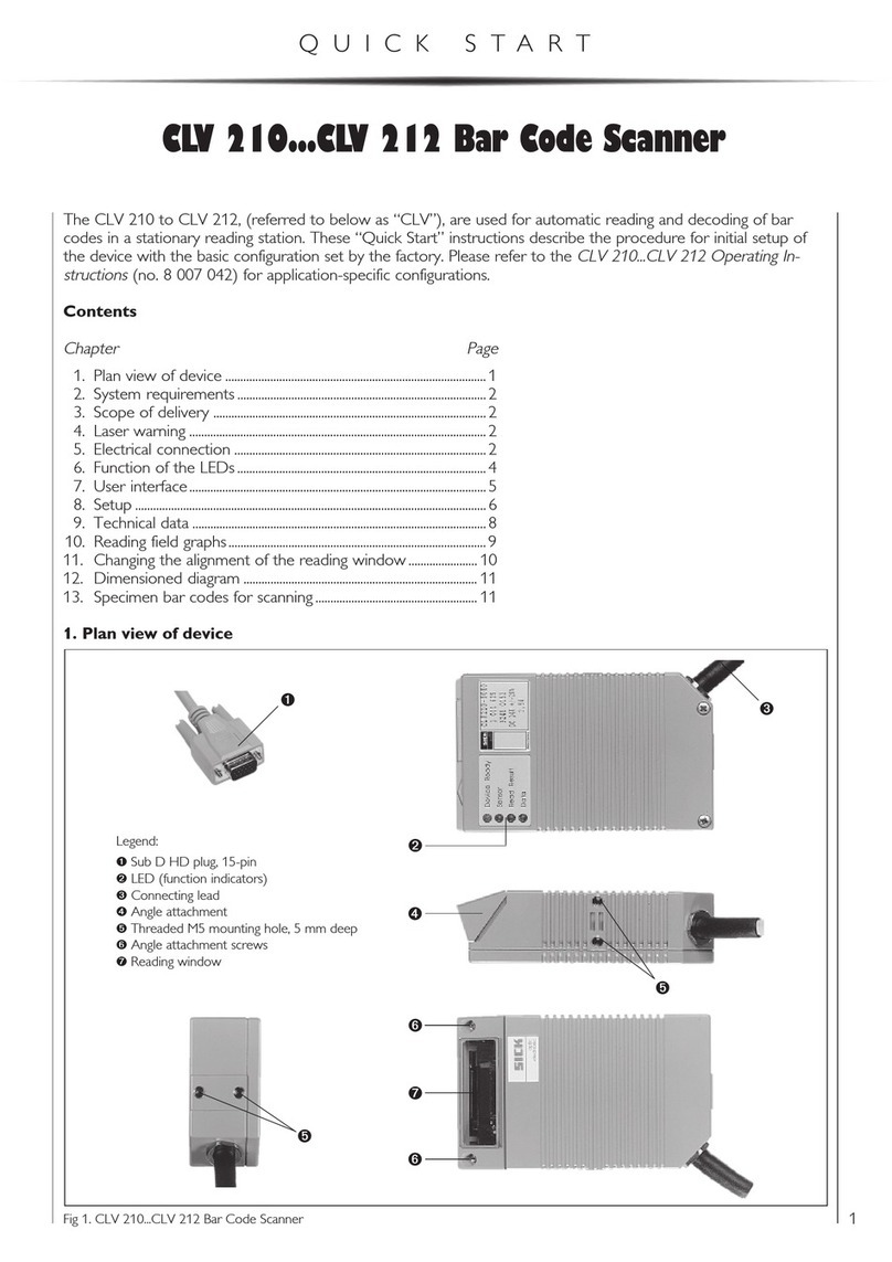SICK CLV 210 User manual