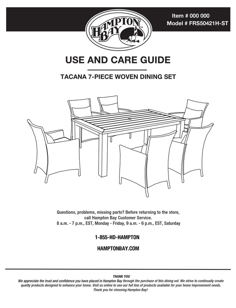 HAMPTON BAY TACANA FRS50421H-ST Use and care guide