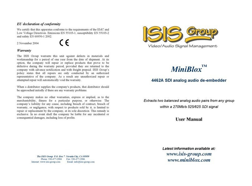 iSIS MiniBlox 4462A user manual
