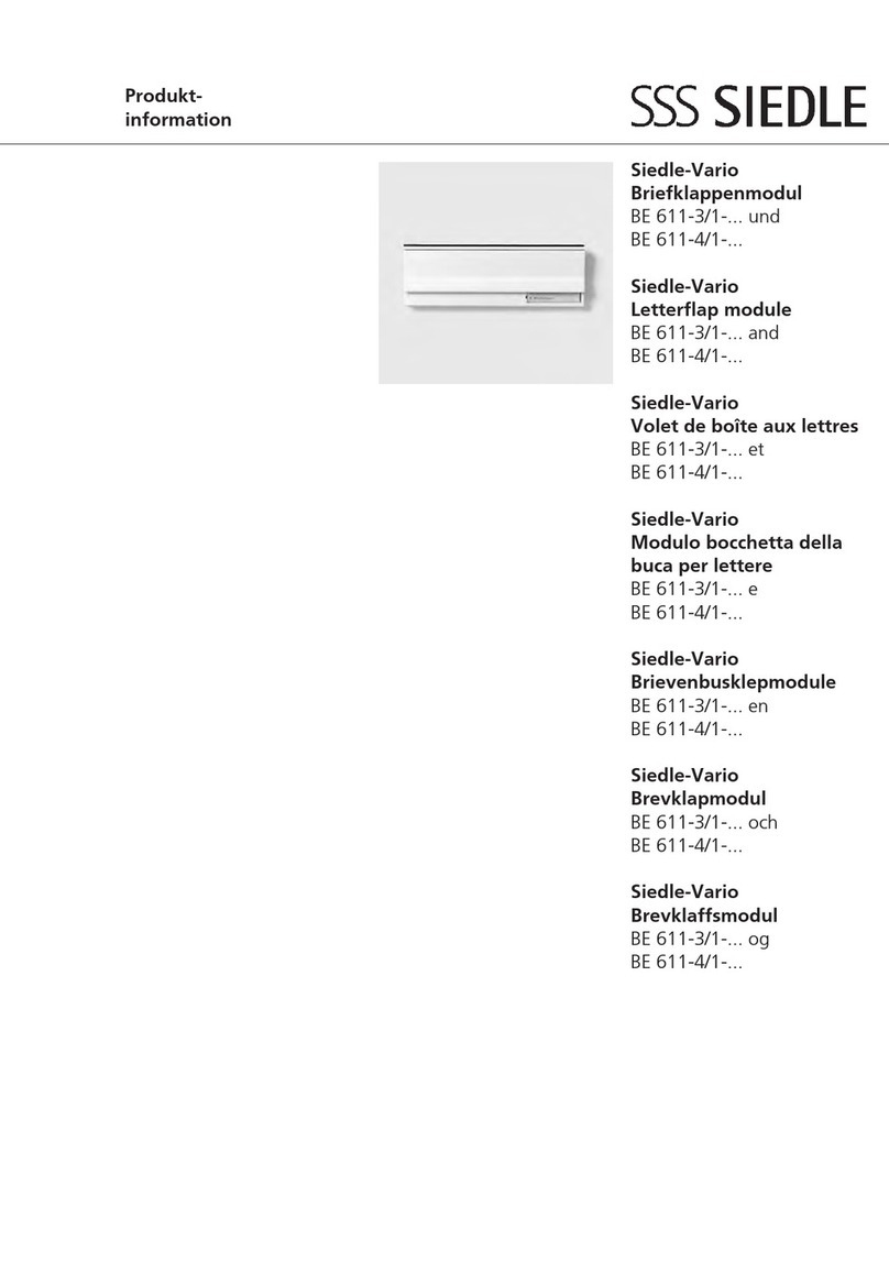 SSS Siedle Vario BE 611-3/1 Series User manual