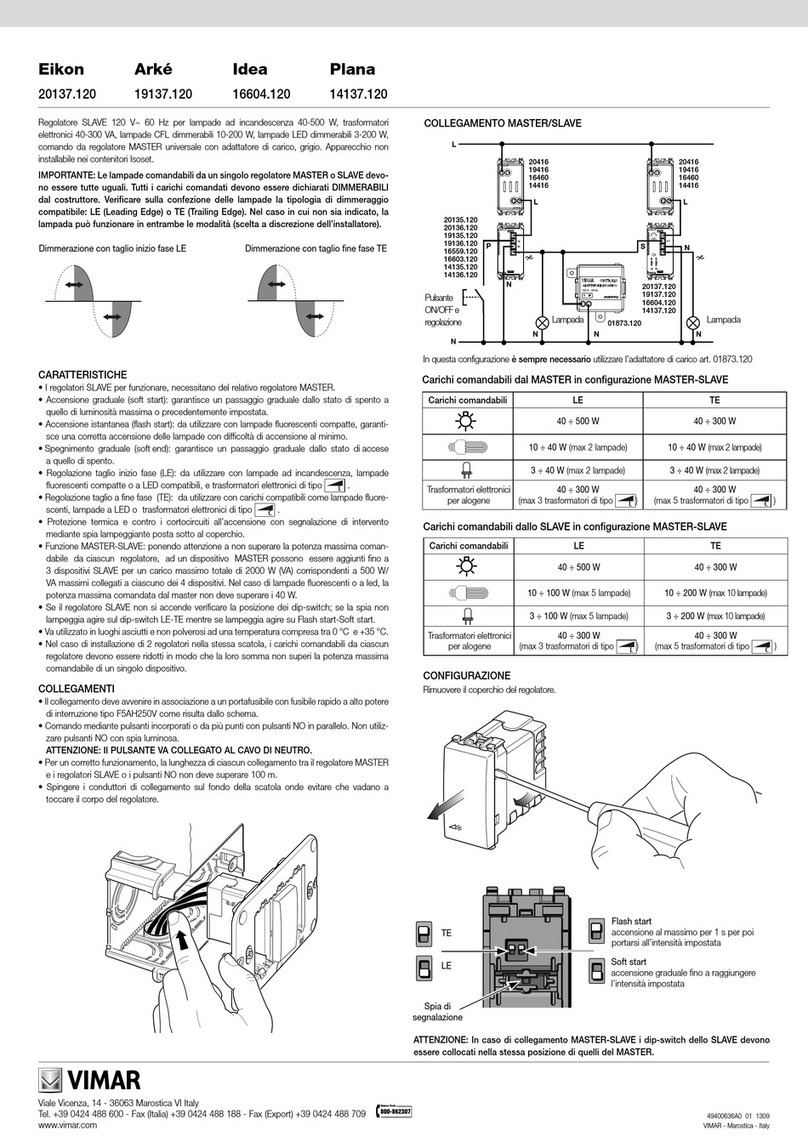 Vimar Eikon 20137.120 manual
