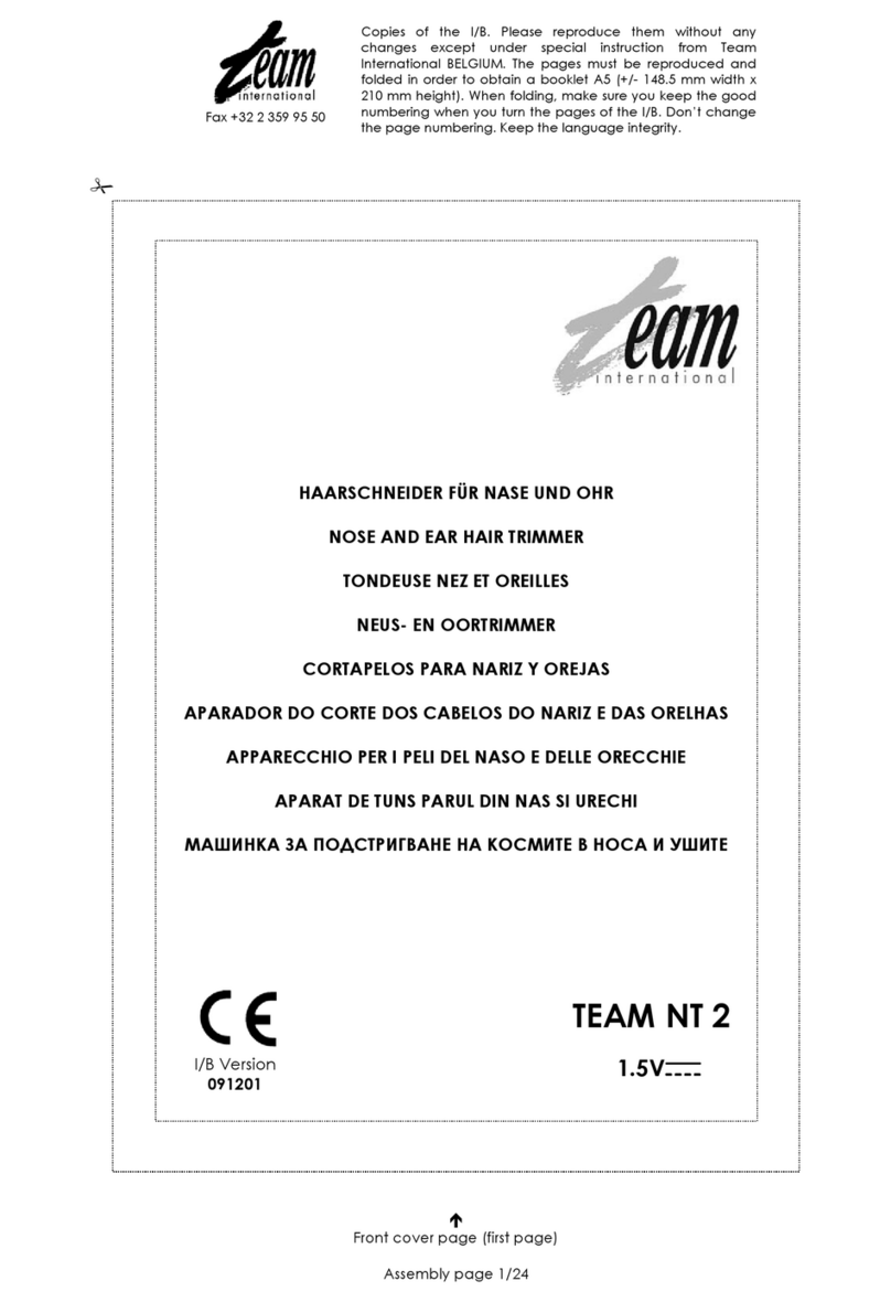 Team International NT 2 operating instructions
