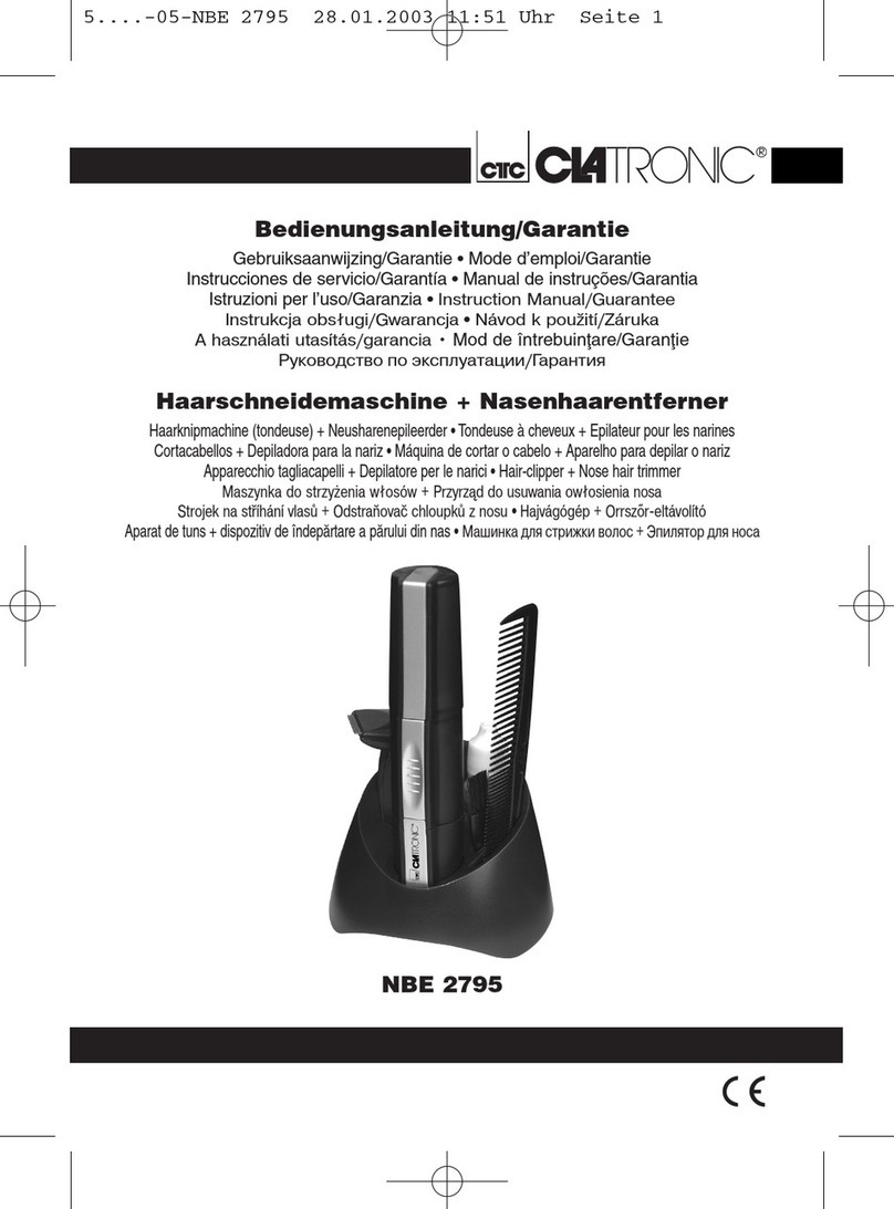 CTC Union CLATRONIC NBE 2795 Instruction manual & guarantee
